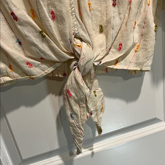 Lovestitch Ruffled Tie-Front Blouse - Picture 5 of 6